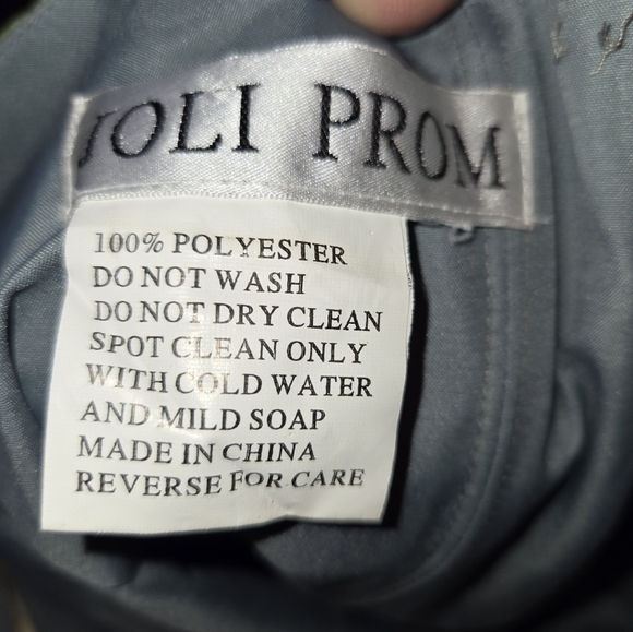 Green strapless prom dress. Fits like a size 10. Worn once. - Picture 3 of 3